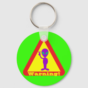 Alien Warning Keychain