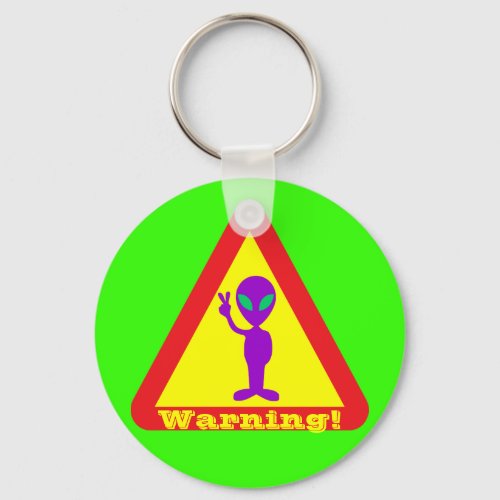 Alien Warning Keychain