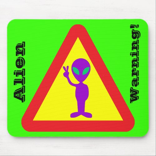 Alien Warning Mouse Pad