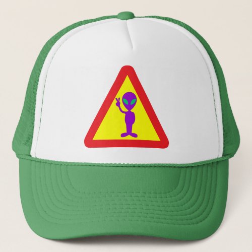 Alien Warning Trucker Hat