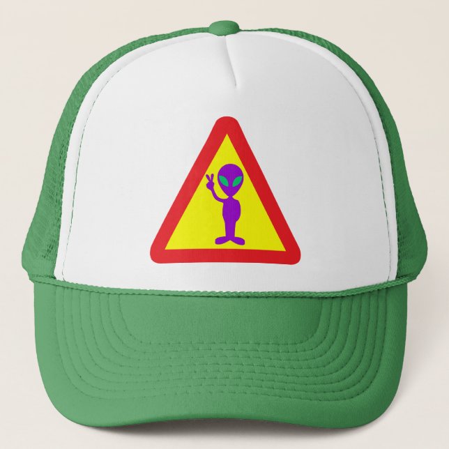 Alien Warning Trucker Hat (Front)