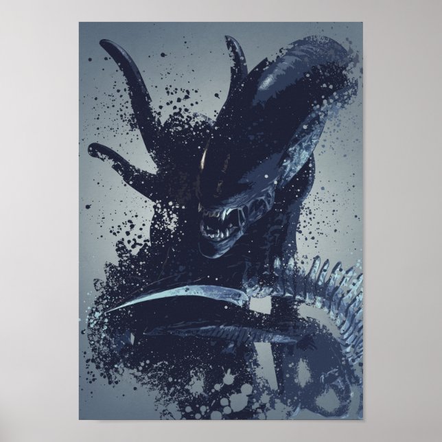 Alien warrior splatter artwork poster (Front)