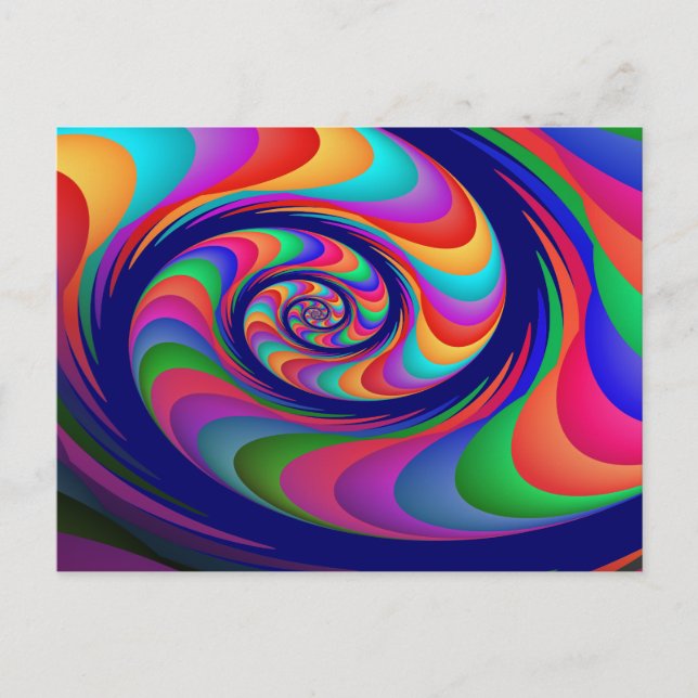 Alien Waves 2 Fine Fractal Art Postcard (Front)