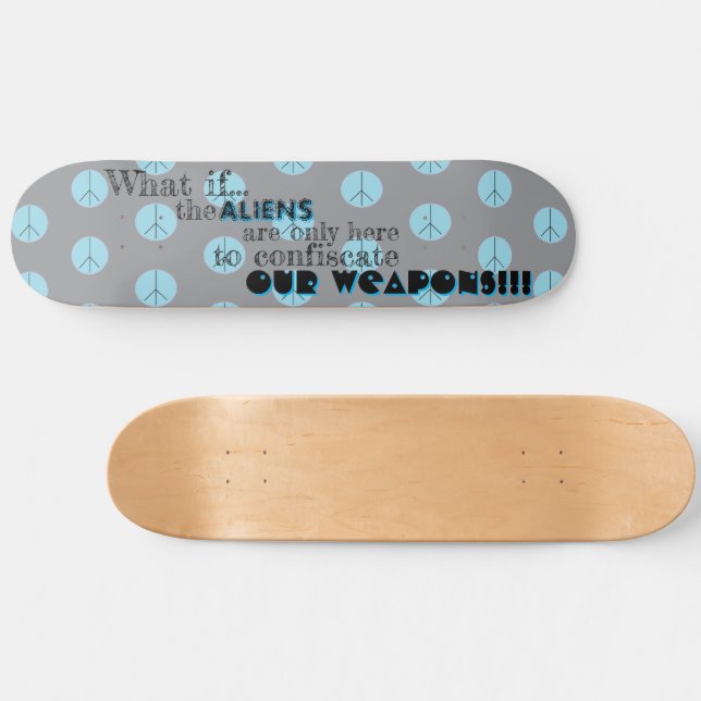 Alien Weapon Abduction Skateboard (Horz)