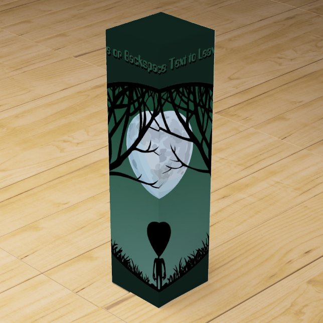 Alien Wine Box Custom Cute Alien Grey Wine Box (Front)