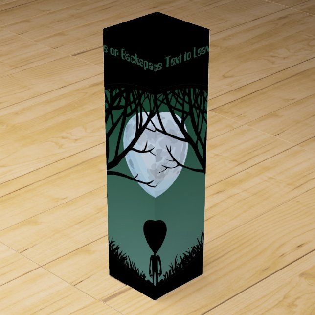 Alien Wine Box Custom Cute Alien Grey Wine Box (Front)