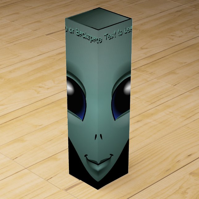 Alien Wine Box Custom Extraterrestrial Wine Box (Front)