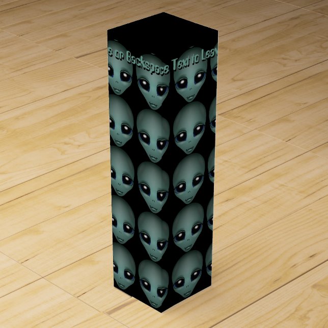 Alien Wine Box Custom Extraterrestrial Wine Box (Front)