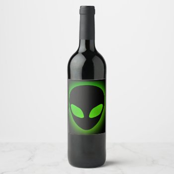 Alien Wine Label by MarblesPictures at Zazzle