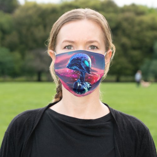 Alien Wisdom Psychedelic Scifi Art Adult Cloth Face Mask