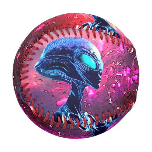 Alien Wisdom Psychedelic Scifi Art Baseball