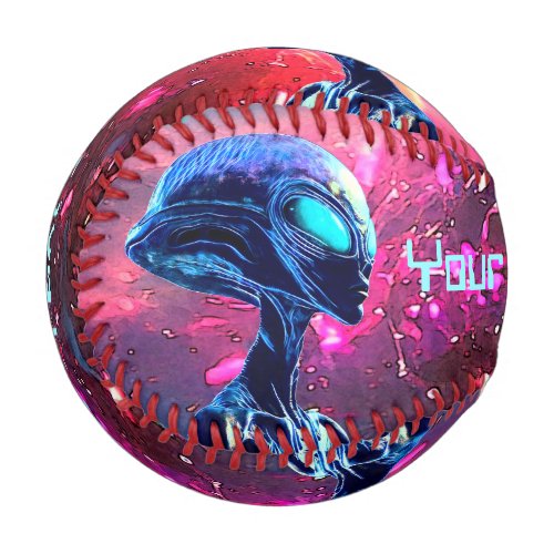Alien Wisdom Psychedelic Scifi Art Baseball