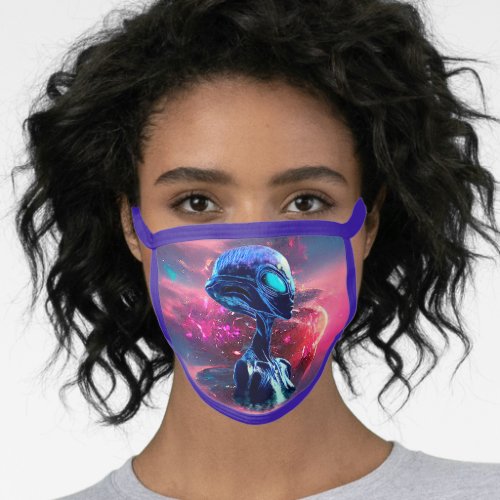 Alien Wisdom Psychedelic Scifi Art Face Mask
