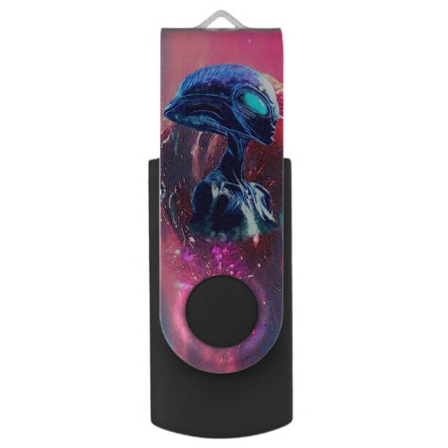 Alien Wisdom Psychedelic Scifi Art Flash Drive