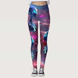 Alien Wisdom Psychedelic Scifi Art Leggings