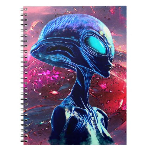 Alien Wisdom Psychedelic Scifi Art Notebook