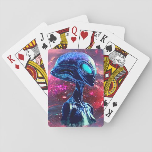 Alien Wisdom Psychedelic Scifi Art Poker Cards