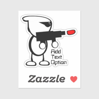 Alien with Laser Blaster Sticker