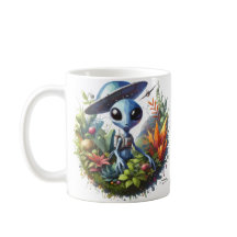 Alien with Spaceship on Earth