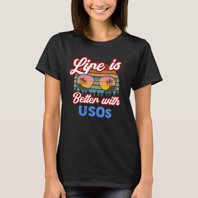 Alien   With USOs  Summer Saying T-Shirt (Front)