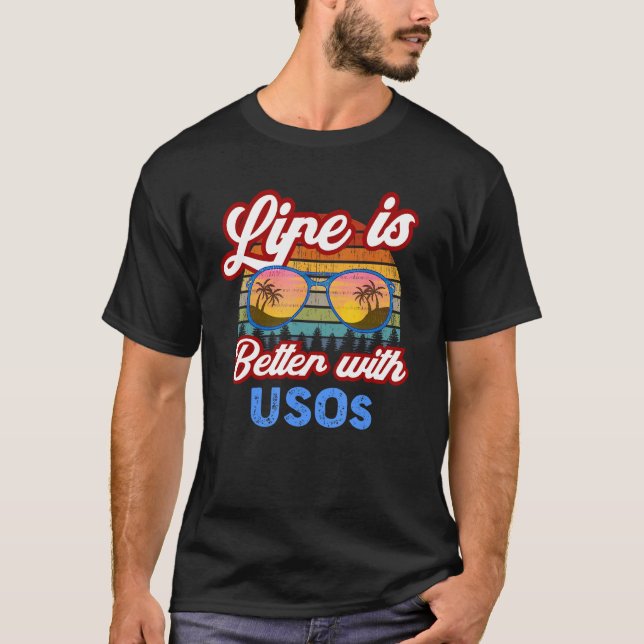 Alien   With USOs  Summer Saying T-Shirt (Front)