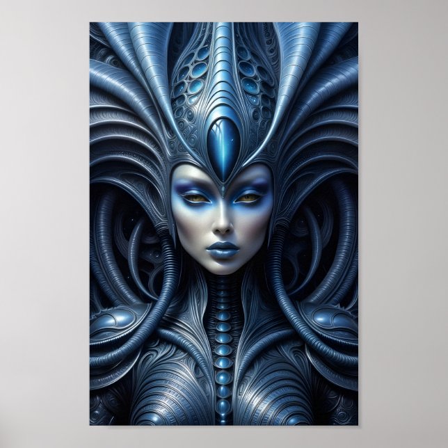 Alien Woman - 016 - Night Vision - Fantasy Art Poster (Front)