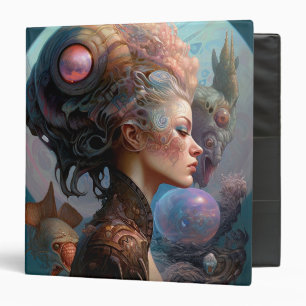 Alien Woman Surreal Science Fiction Art 3 Ring Binder