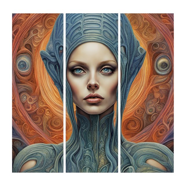 Alien Woman Triptych (Front)