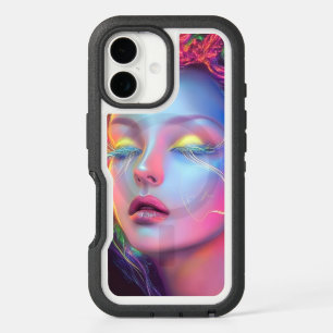 Alien Woman with Cosmic Hair iPhone 16 Case