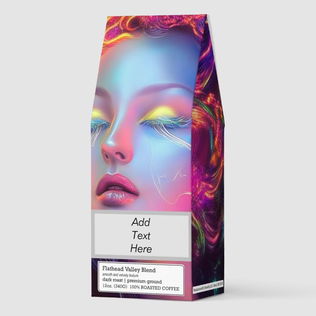 Alien Woman with Cosmic Hair  Roasted Coffee (Front)