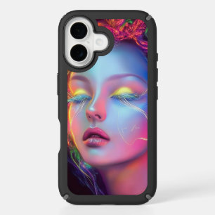 Alien Woman with Cosmic Hair iPhone 16 Case