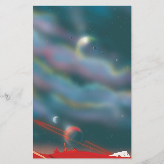 Alien world landscape stationery (Front)