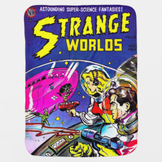 Alien World Science Fiction Vintage Comics Baby Blanket