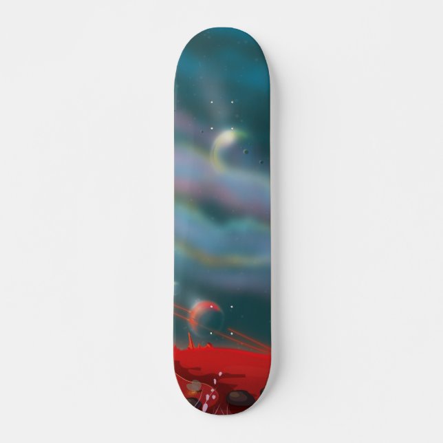 Alien world skateboard deck (Front)