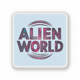 Alien World Sticker