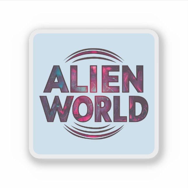 Alien World Sticker (Front)