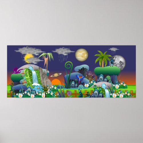 Alien World Sunsets Sci_Fi Decor Poster