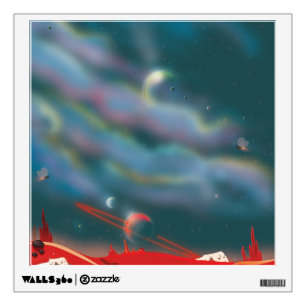 Alien world wall decal