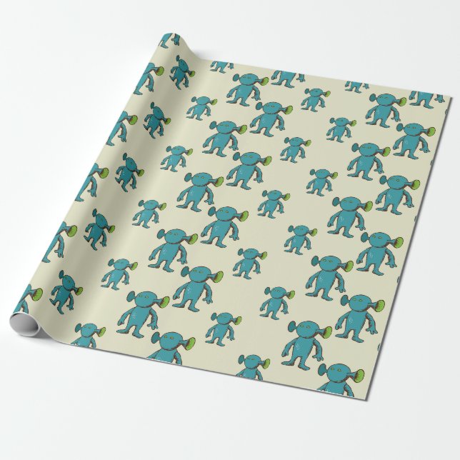 Alien Wrapping Paper (Unrolled)