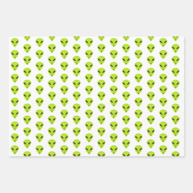 alien wrapping paper sheets (Front)