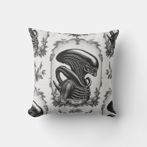 Alien Xenomorph   2 Throw Pillow