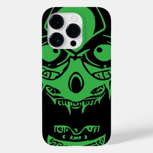 Alien Zombie Skull Green Color Case_Mate iPhone 14 Pro Case