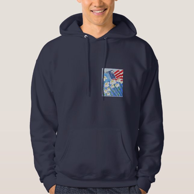 Alienated Soul Daisies Paying Attention /Flag Hoodie (Front)
