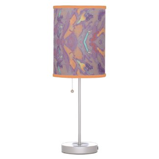 "Aliens" Abstract Watercolor Lamp
