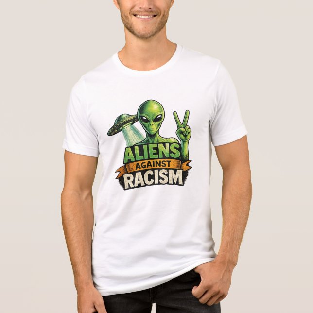 ALIENS  AGAINST RACISM Tri-Blend SHIRT (Front)