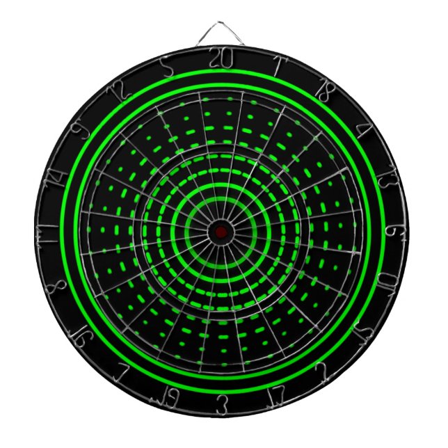 Aliens Alarm Green Gamma Light Dartboard With Darts (Front)