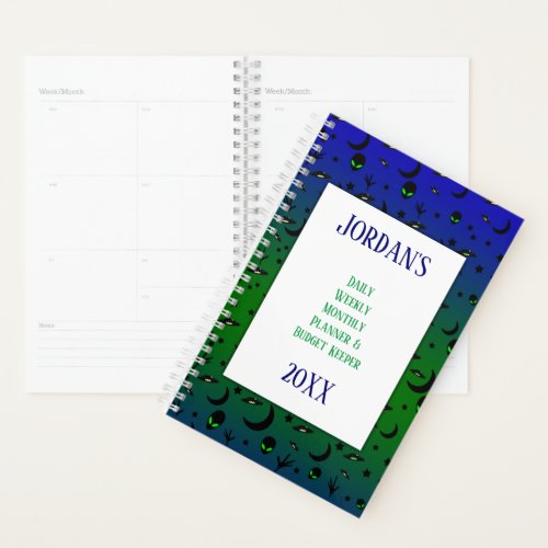 Aliens and Spaceships Daily Budget Planner