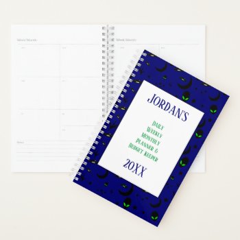 Aliens And Spaceships Daily Budget Planner by gravityx9 at Zazzle