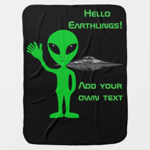 Aliens and UFOs Stroller Blanket