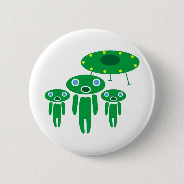 Aliens arrival pinback button (Front)